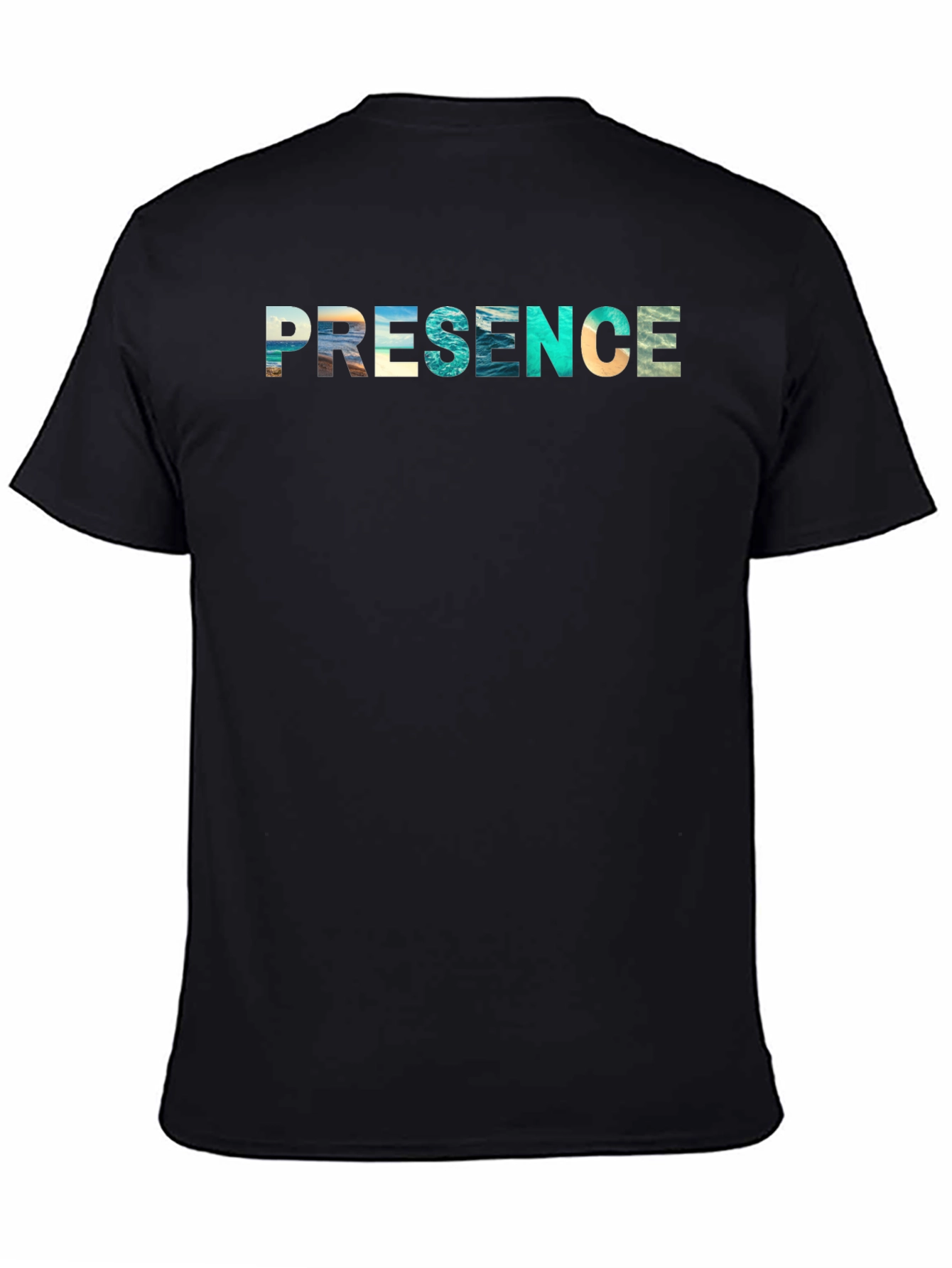 Presence Graphic Tee - Black Cotton Blend Shirt