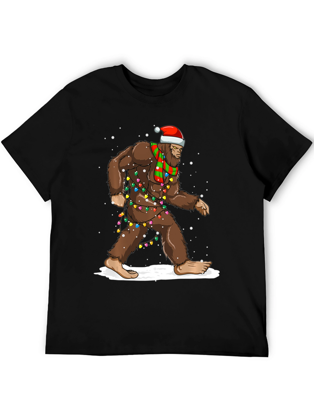 Festive Bigfoot Christmas T-Shirt