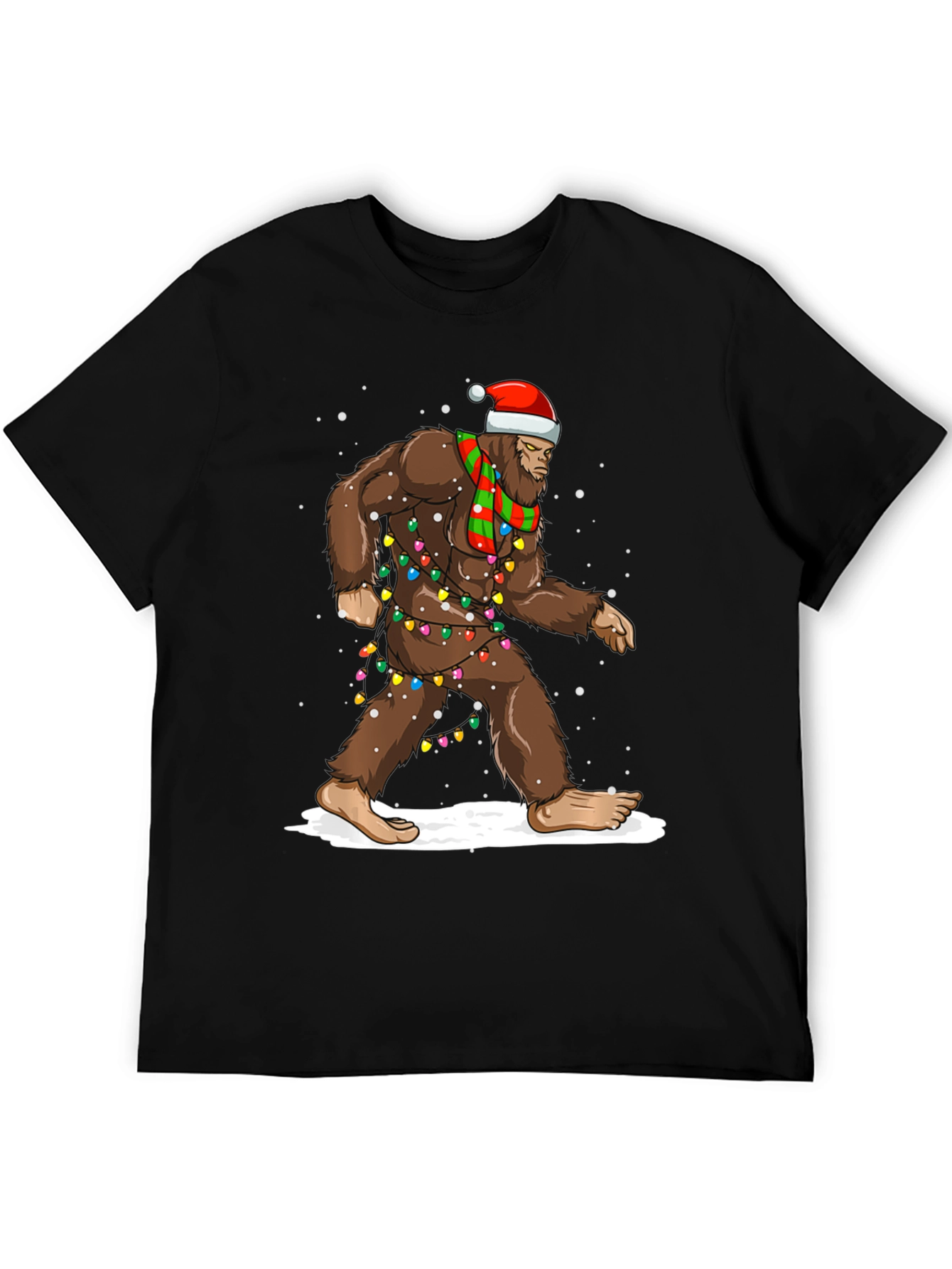 Festive Bigfoot Christmas T-Shirt