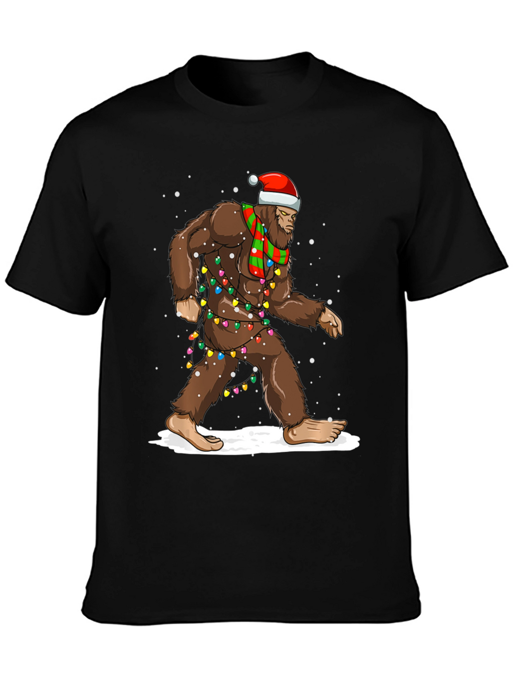Festive Bigfoot Christmas T-Shirt