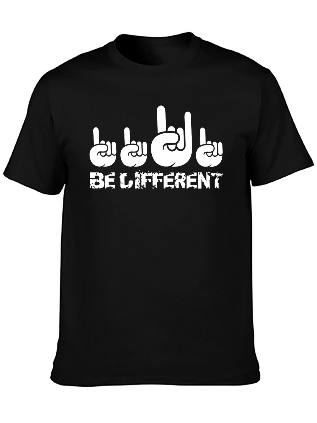Be Different Sign Language Black T-Shirt
