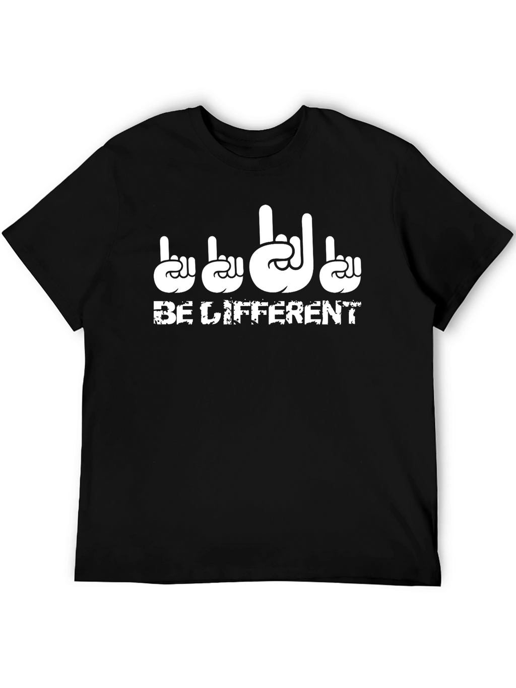 Be Different Sign Language Black T-Shirt