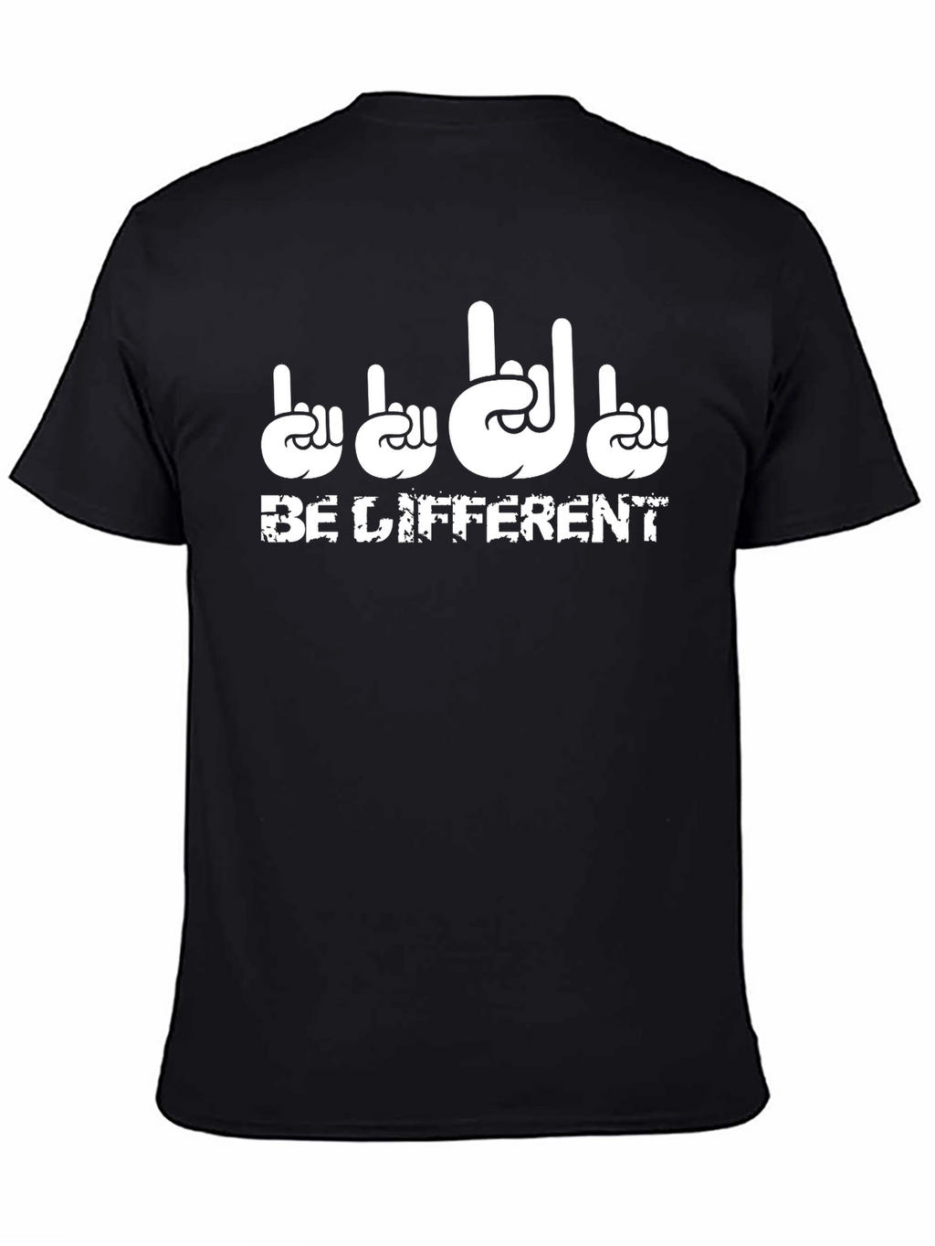 Be Different Sign Language Black T-Shirt