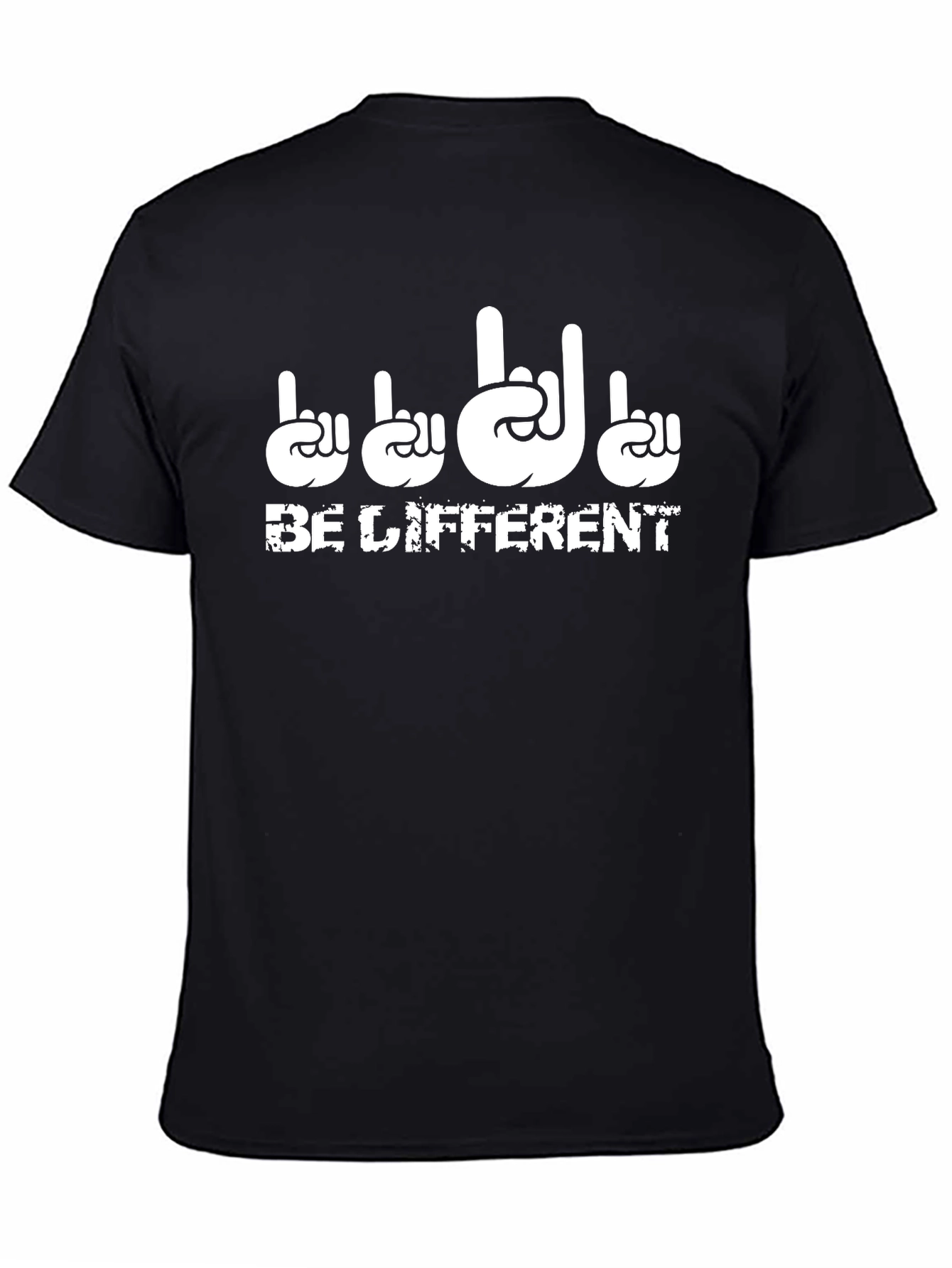 Be Different Sign Language Black T-Shirt