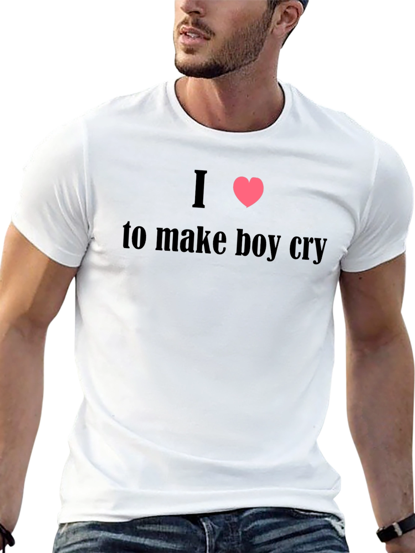 I Heart to Make Boy Cry Black T-Shirt