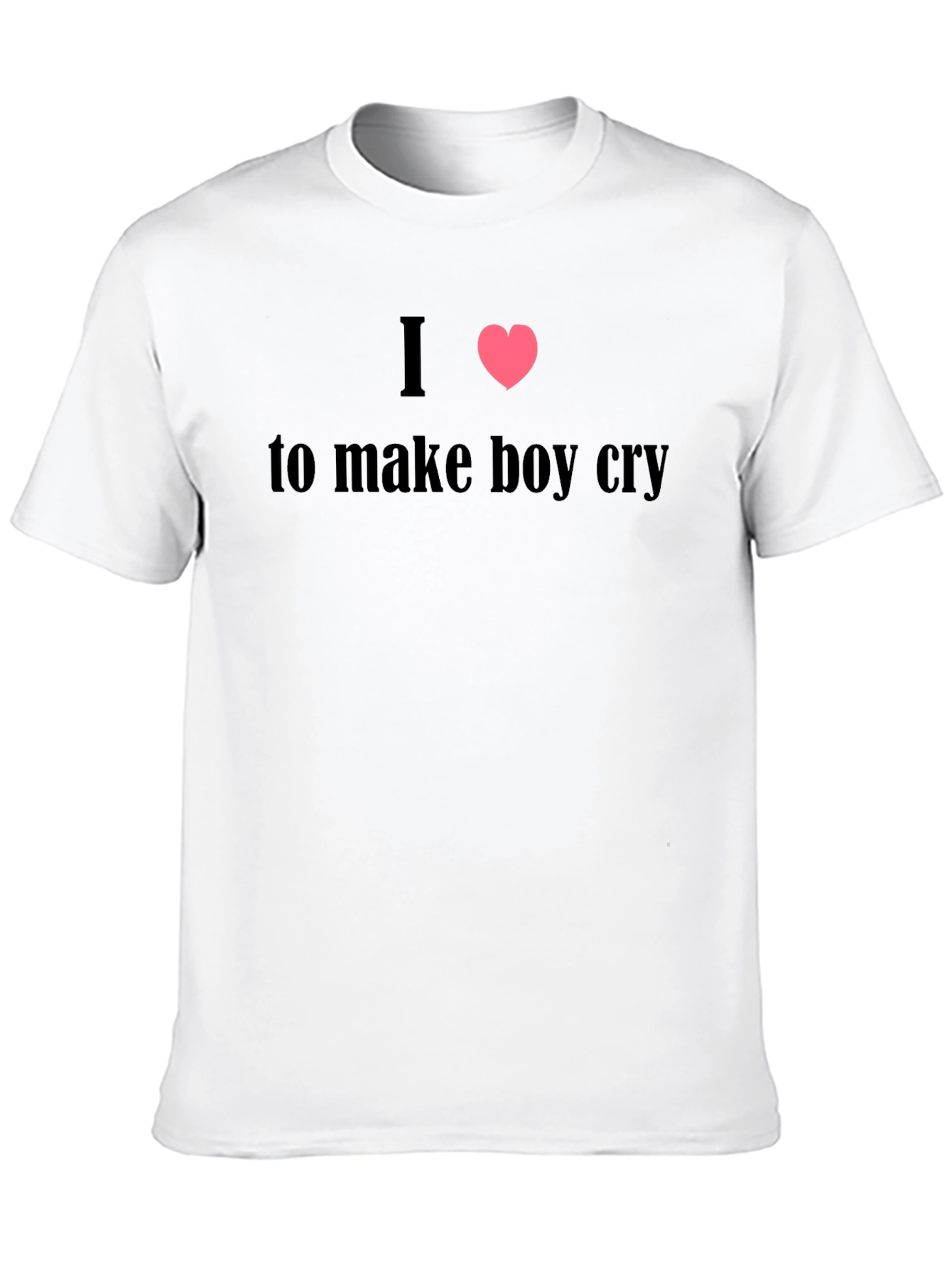 I Heart to Make Boy Cry Black T-Shirt