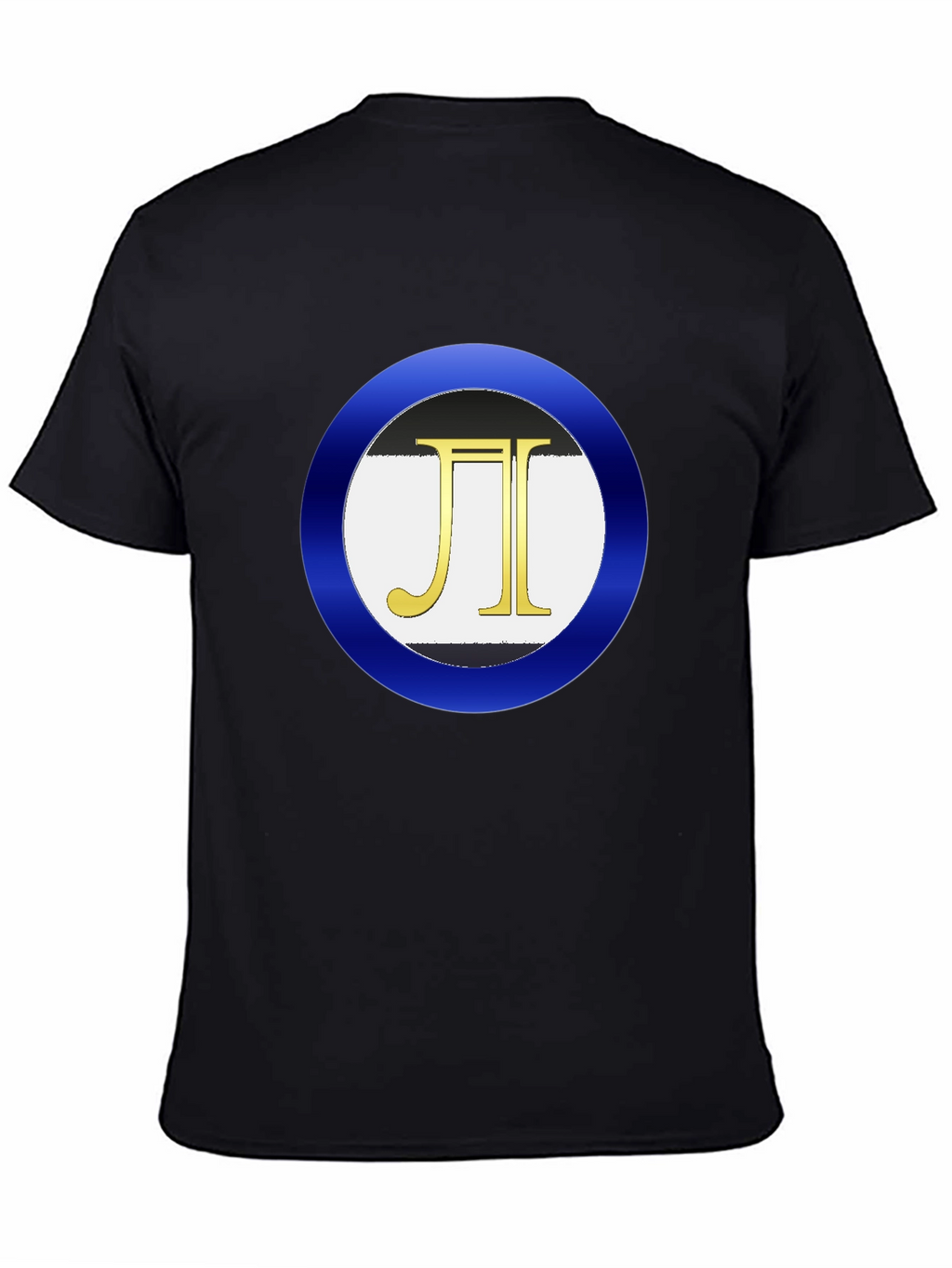 Mens Black T-Shirt with Circle Logo