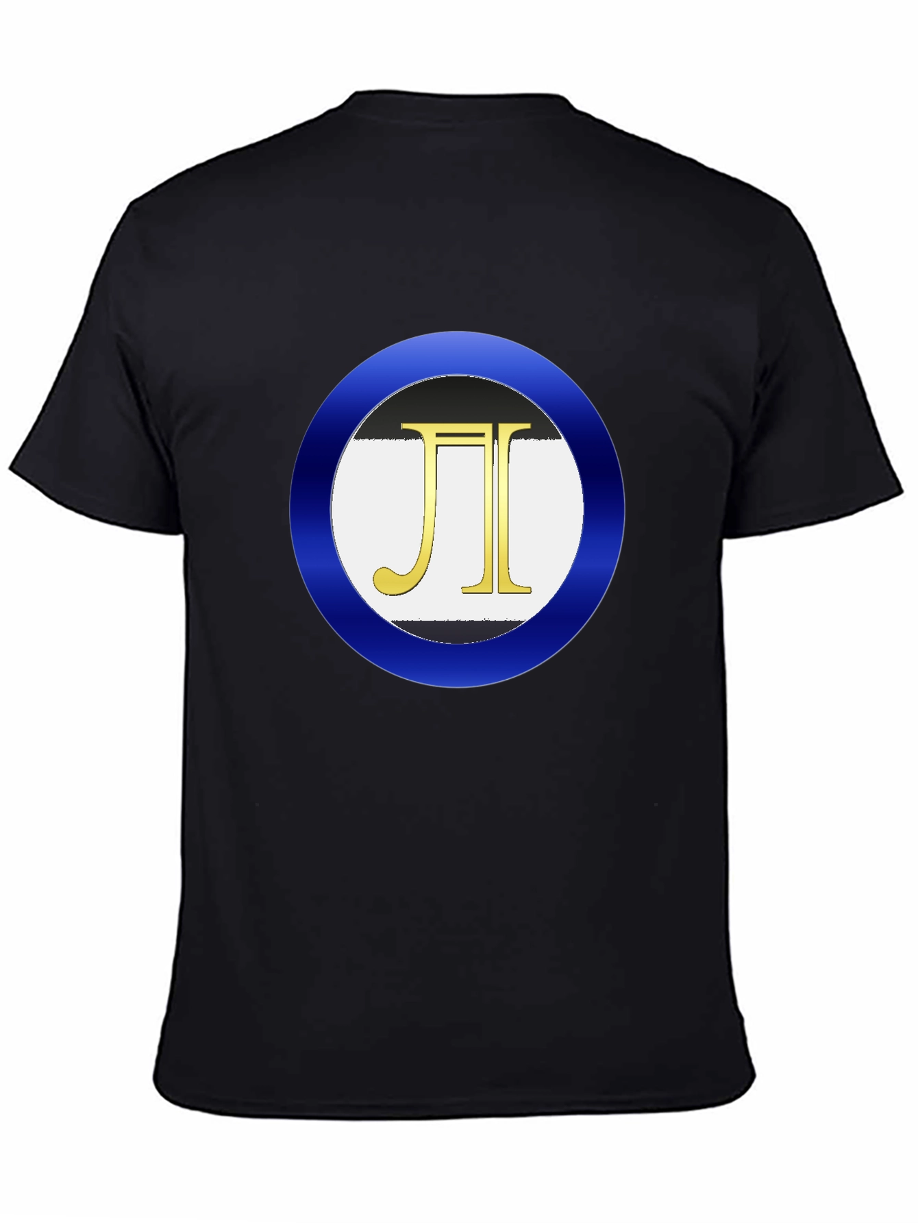 Mens Black T-Shirt with Circle Logo