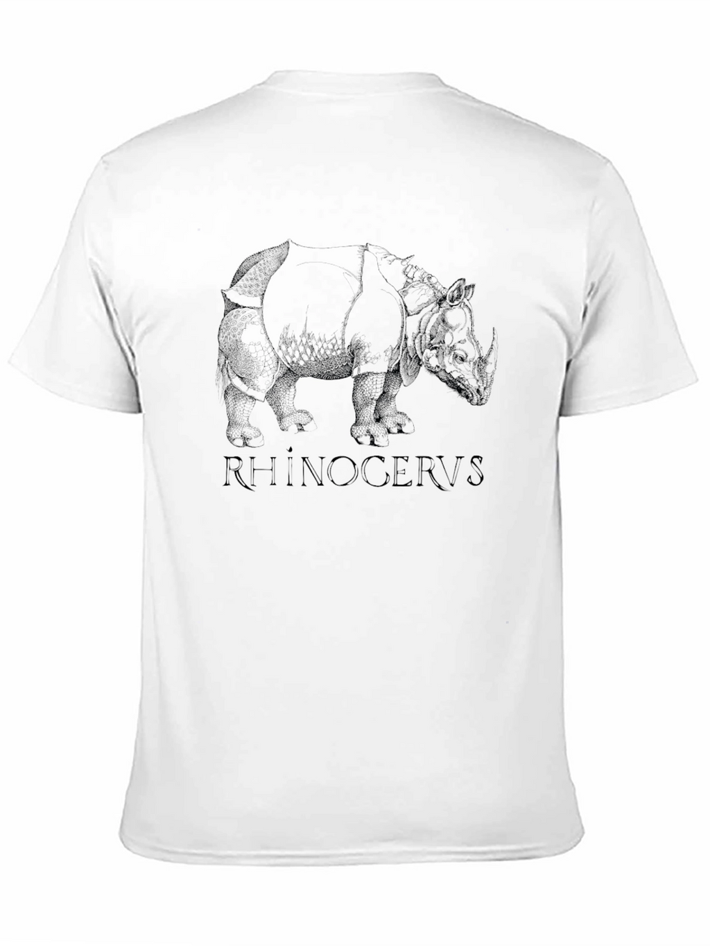 Rhinoceros Graphic Print Black T-Shirt