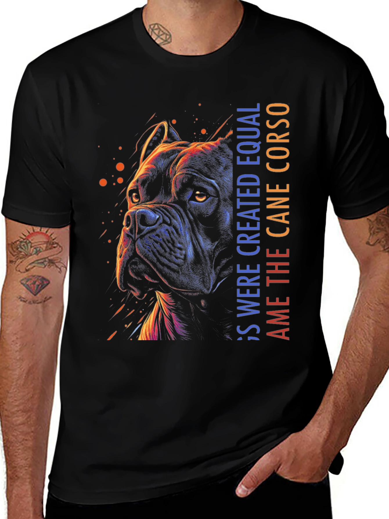 Cane Corso Dog Graphic Print Mens T-Shirt