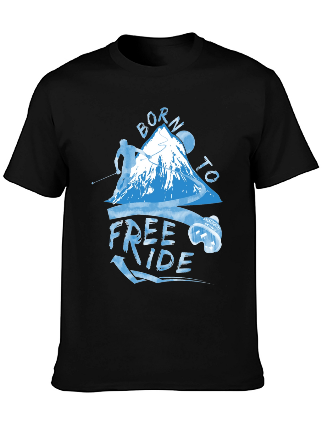 Born To Freeride T-Shirt - Mountain Skiing Apparel
