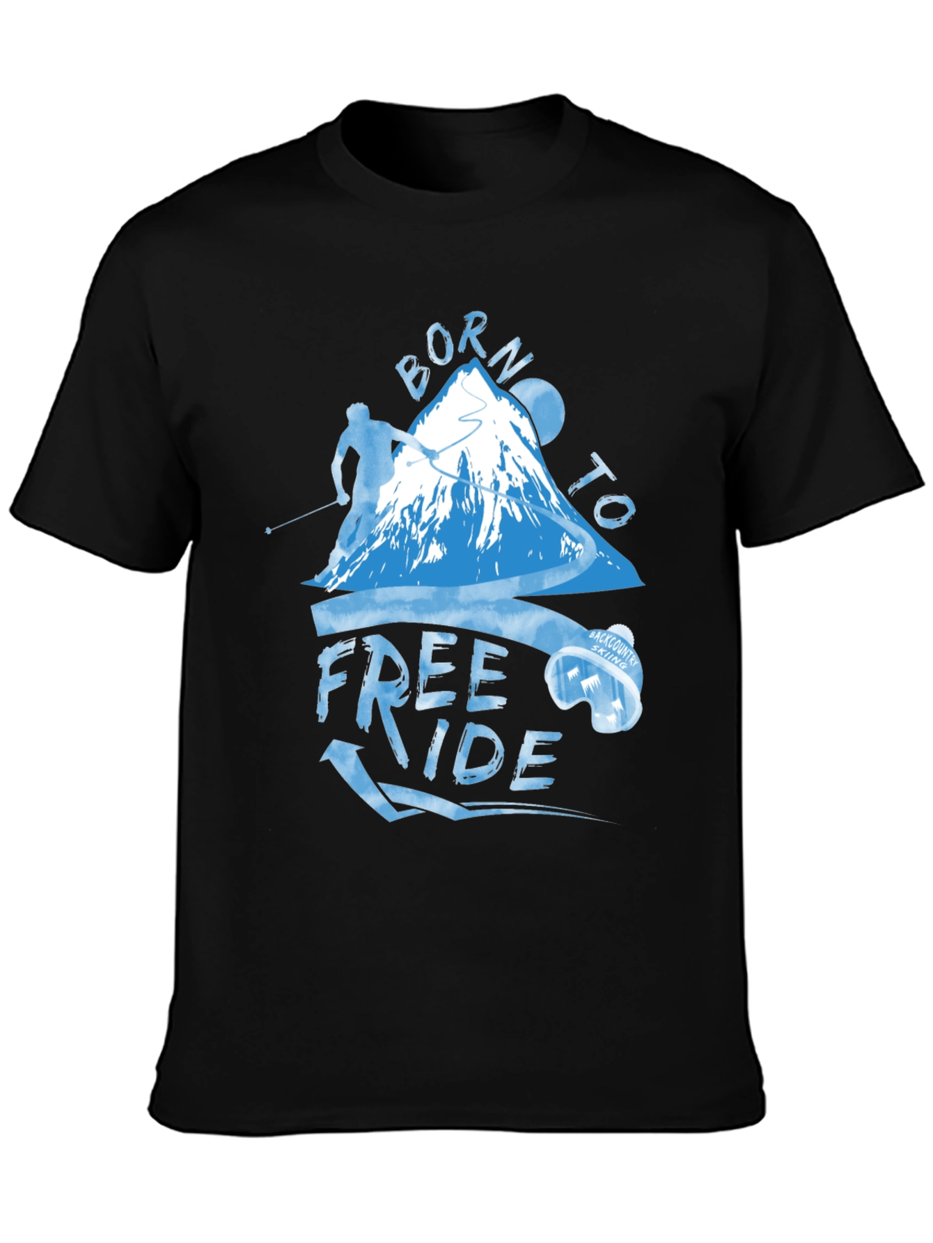 Born To Freeride T-Shirt - Mountain Skiing Apparel