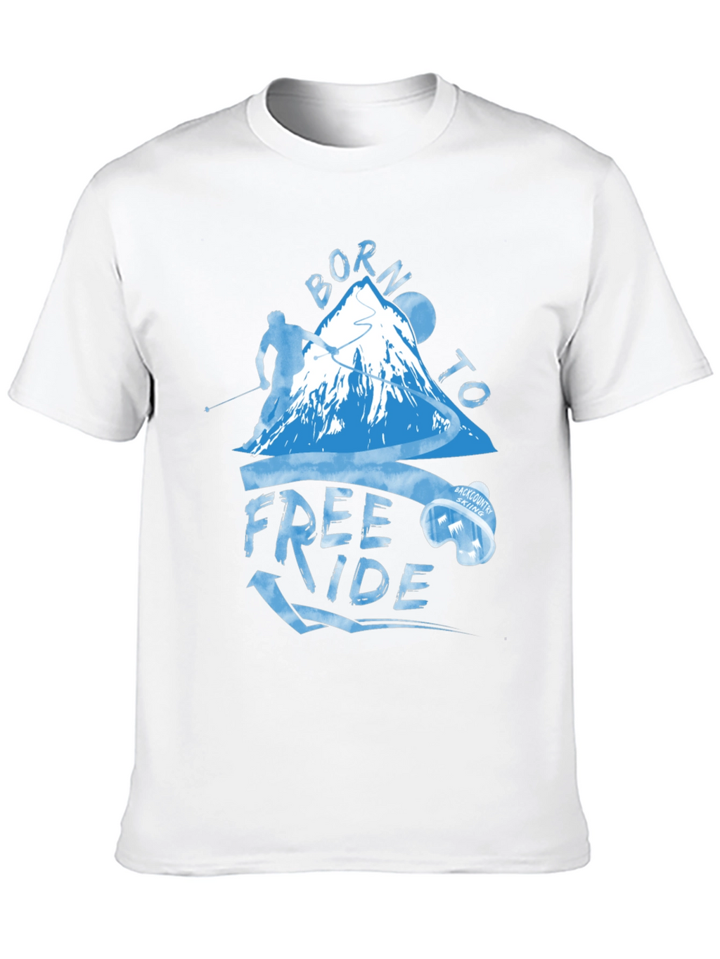 Born To Freeride T-Shirt - Mountain Skiing Apparel