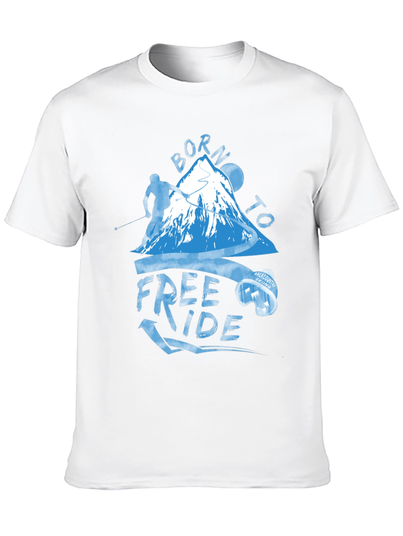 Born To Freeride T-Shirt - Mountain Skiing Apparel