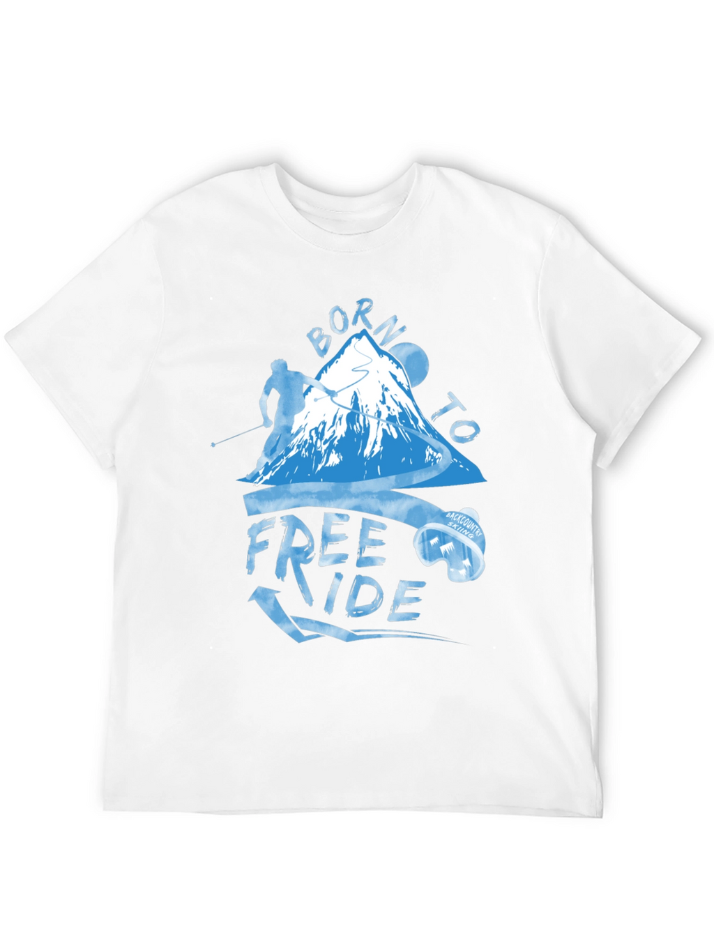 Born To Freeride T-Shirt - Mountain Skiing Apparel