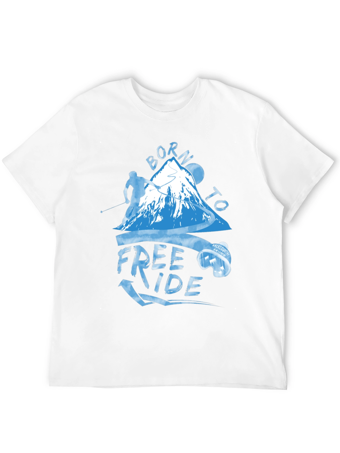 Born To Freeride T-Shirt - Mountain Skiing Apparel