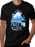 Born To Freeride T-Shirt - Mountain Skiing Apparel