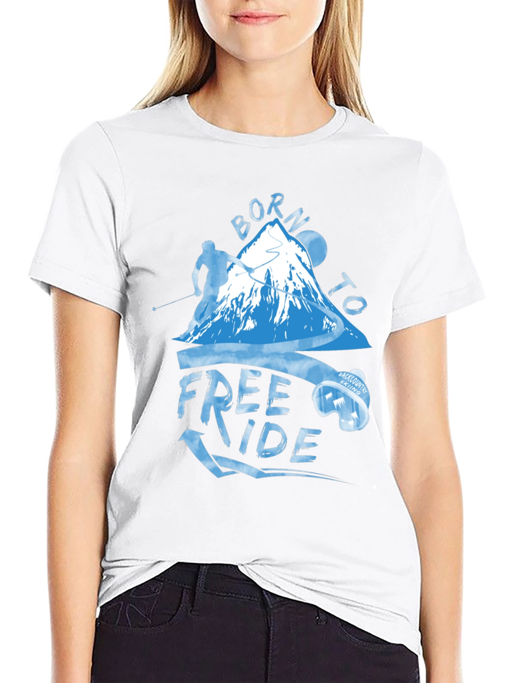 Born To Freeride T-Shirt - Mountain Skiing Apparel