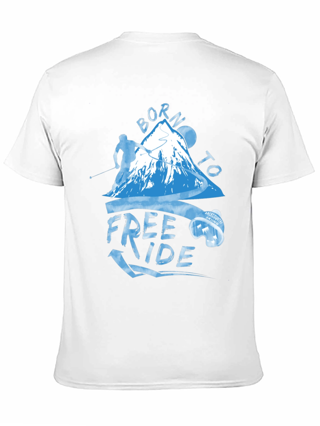 Born To Freeride T-Shirt - Mountain Skiing Apparel