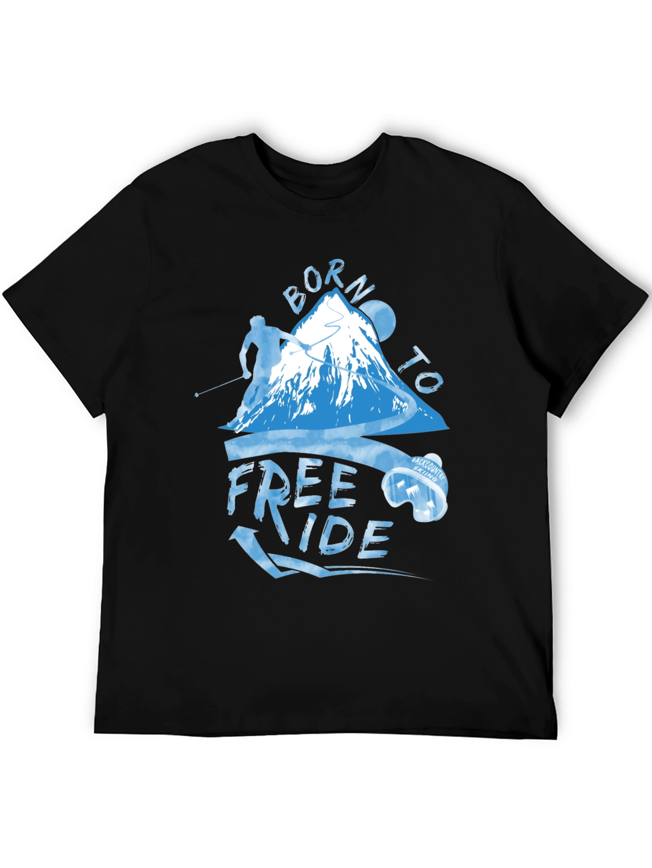 Born To Freeride T-Shirt - Mountain Skiing Apparel