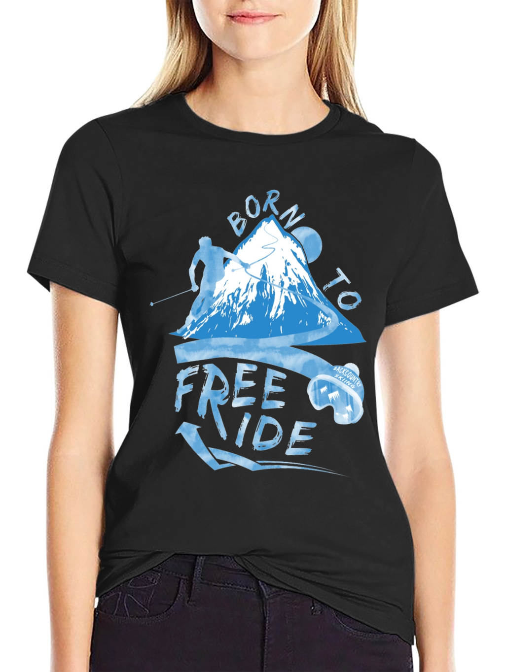 Born To Freeride T-Shirt - Mountain Skiing Apparel
