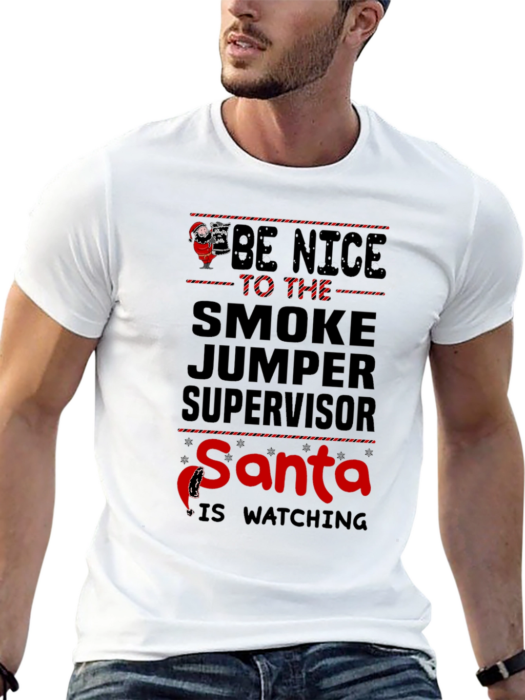 Smoke Jumper Supervisor Santa T-Shirt
