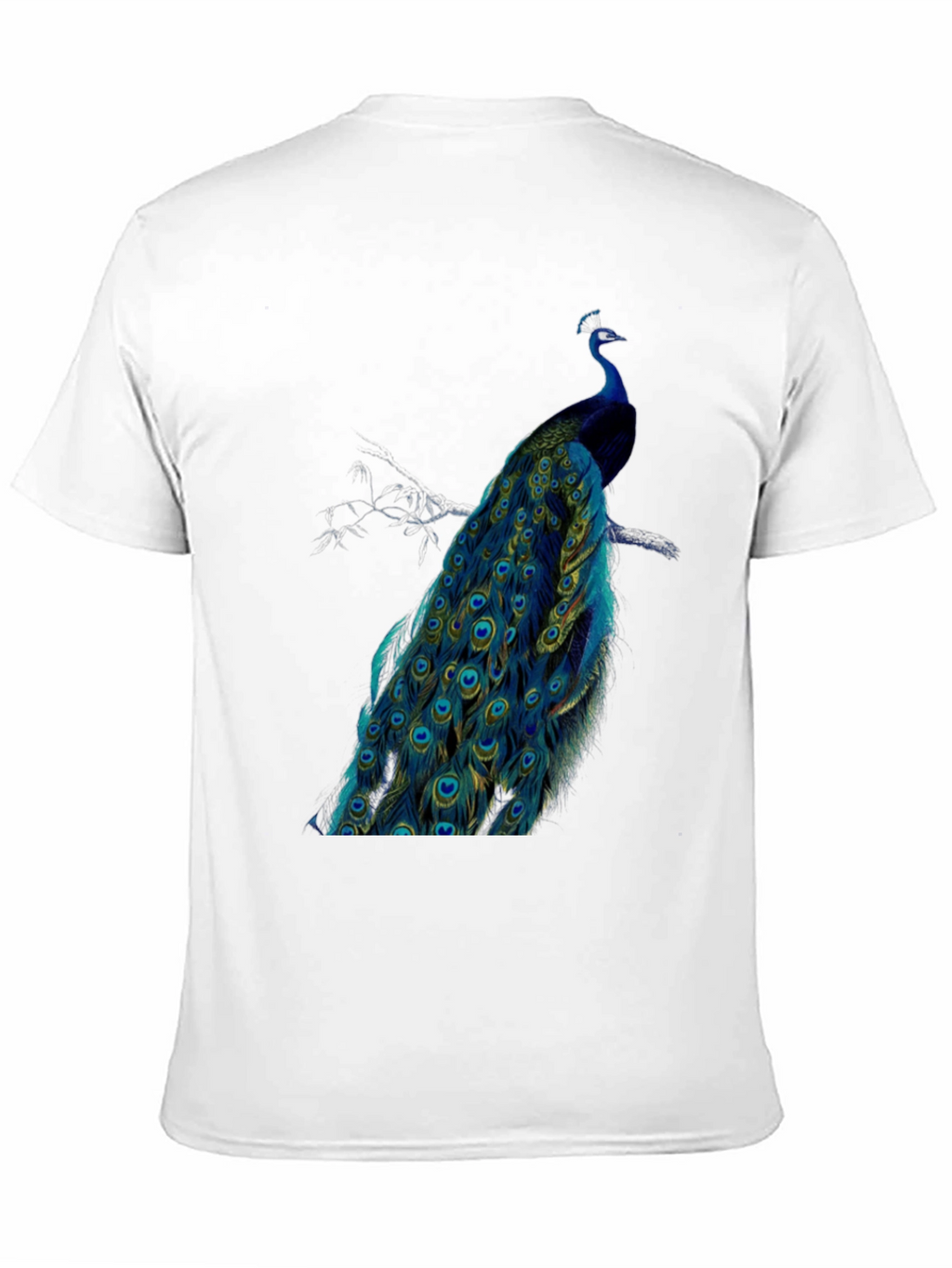 Peacock Graphic Tee - Mens Black T-Shirt