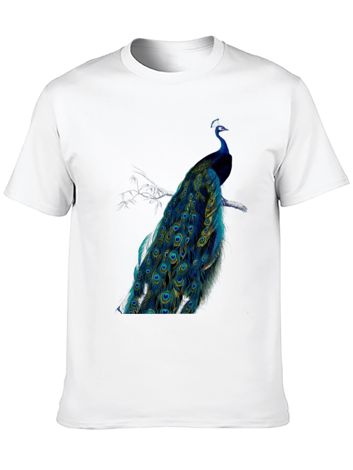 Peacock Graphic Tee - Mens Black T-Shirt