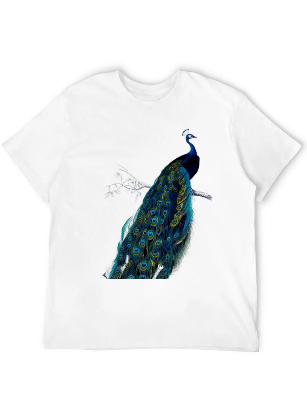 Peacock Graphic Tee - Mens Black T-Shirt