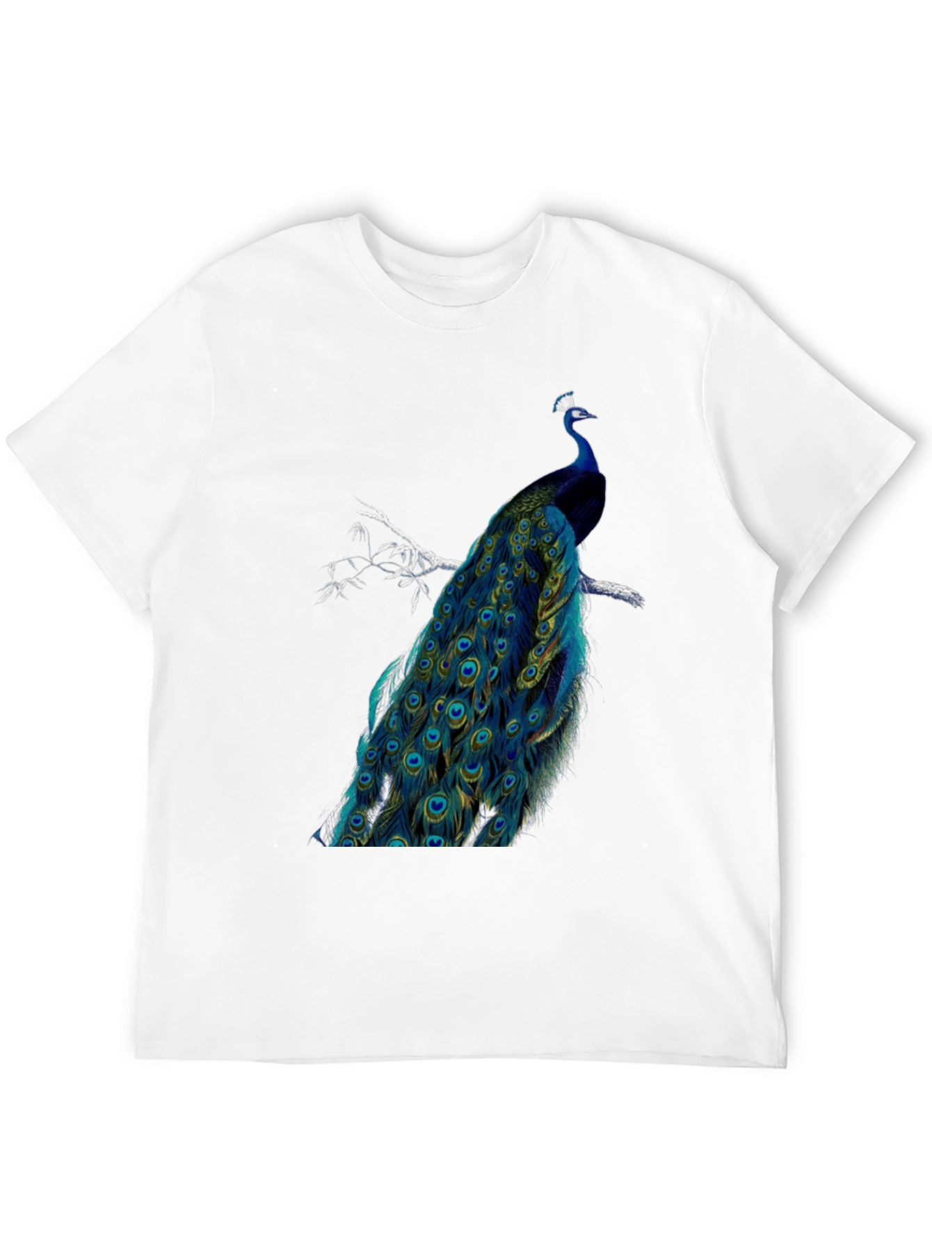 Peacock Graphic Tee - Mens Black T-Shirt