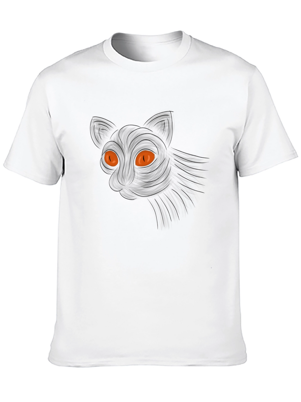 Mens Black Cat Graphic Tee - Halloween Ready