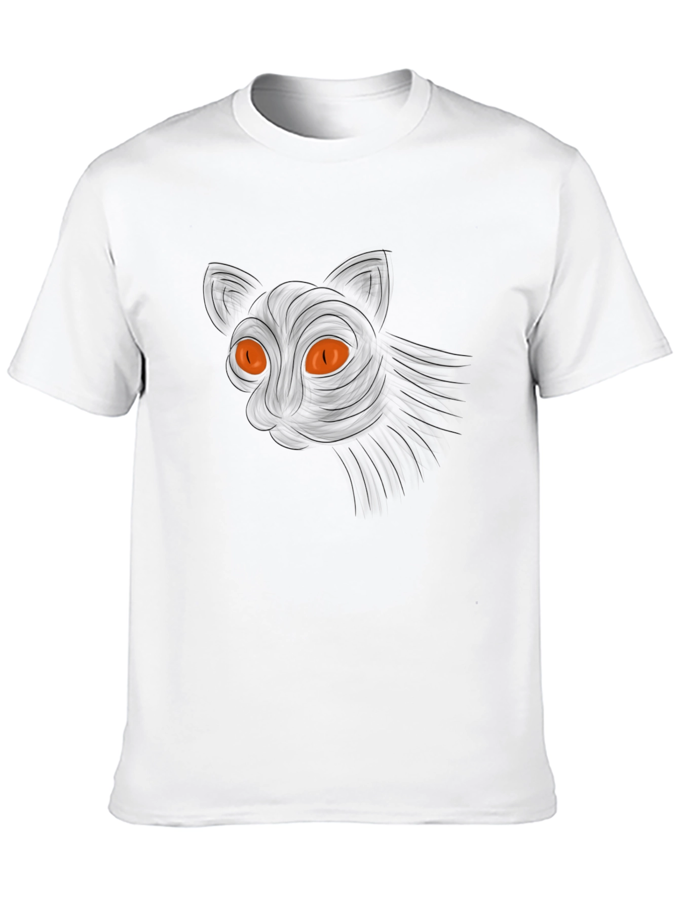Mens Black Cat Graphic Tee - Halloween Ready