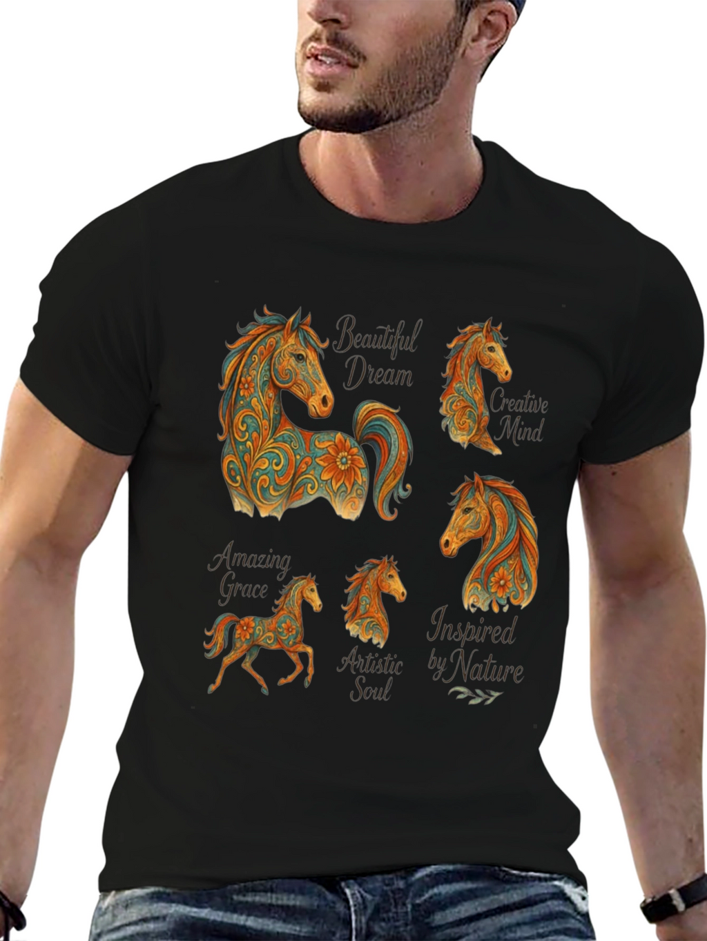 Horse Art T-Shirt - Creative Design