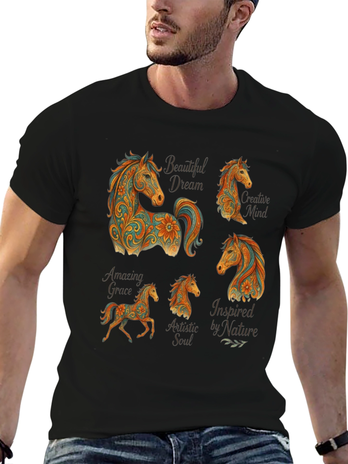 Horse Art T-Shirt - Creative Design
