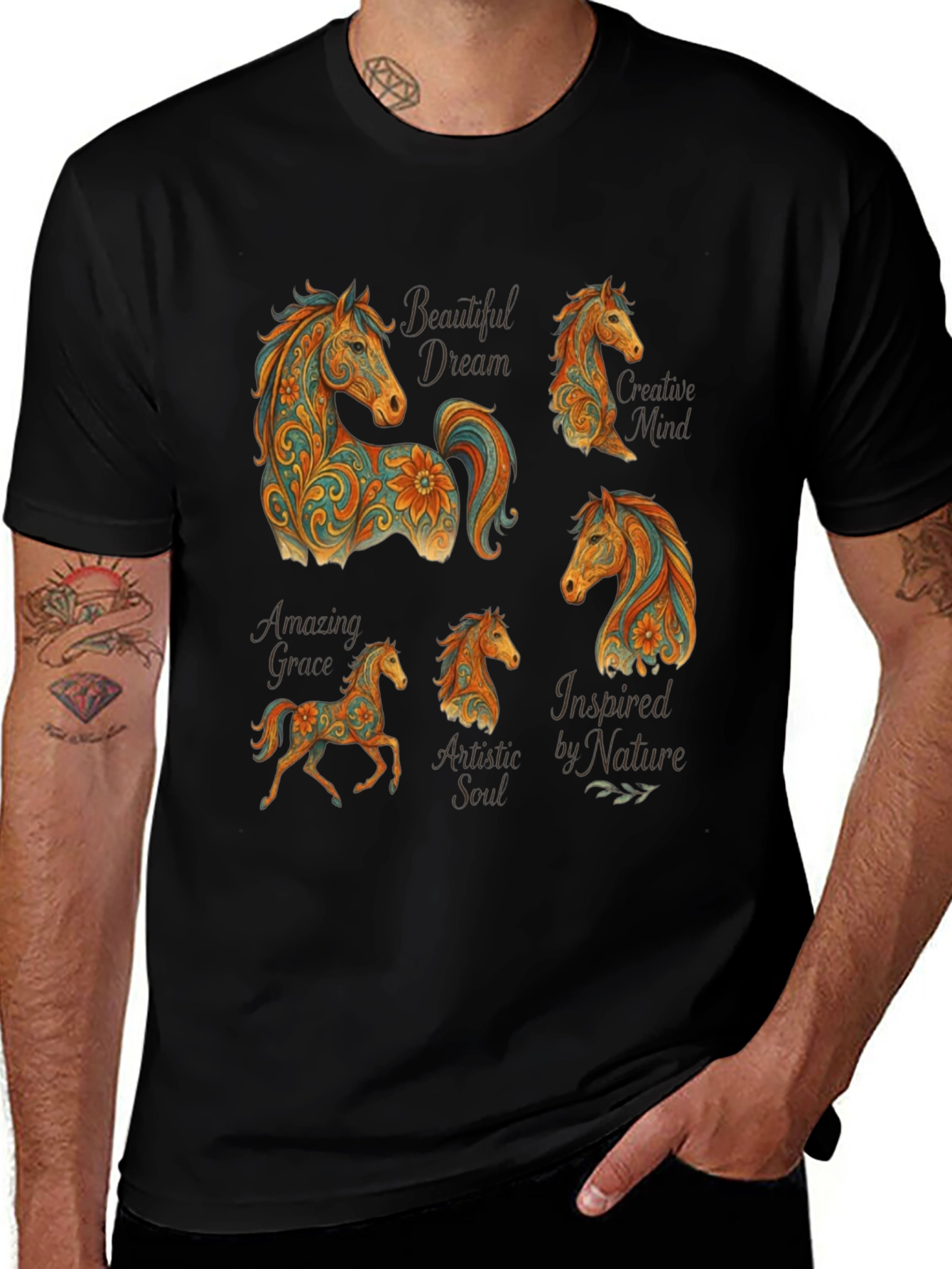 Horse Art T-Shirt - Creative Design