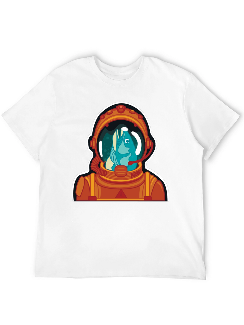 Astronaut Fish Graphic Tee - Space Humor