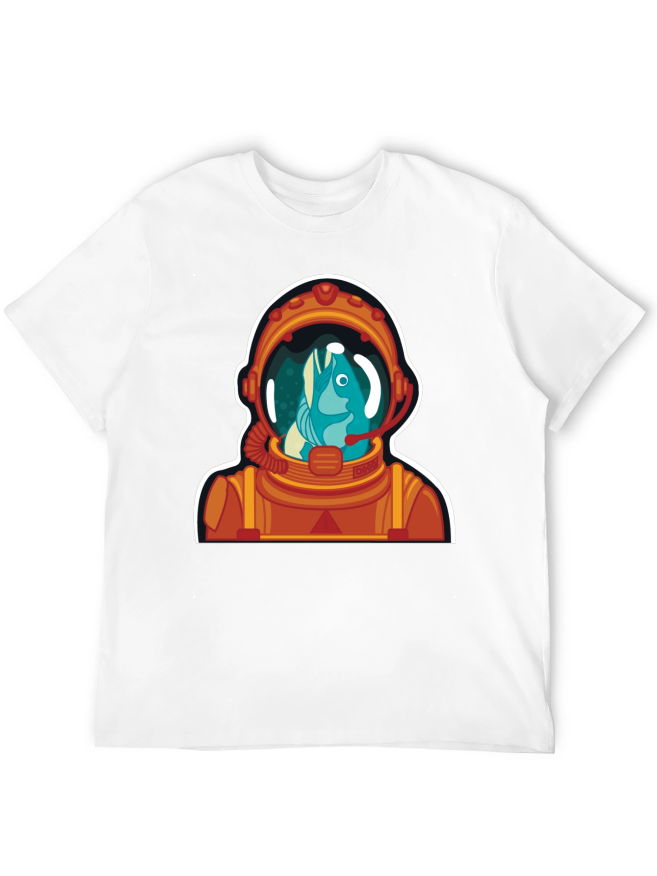 Astronaut Fish Graphic Tee - Space Humor