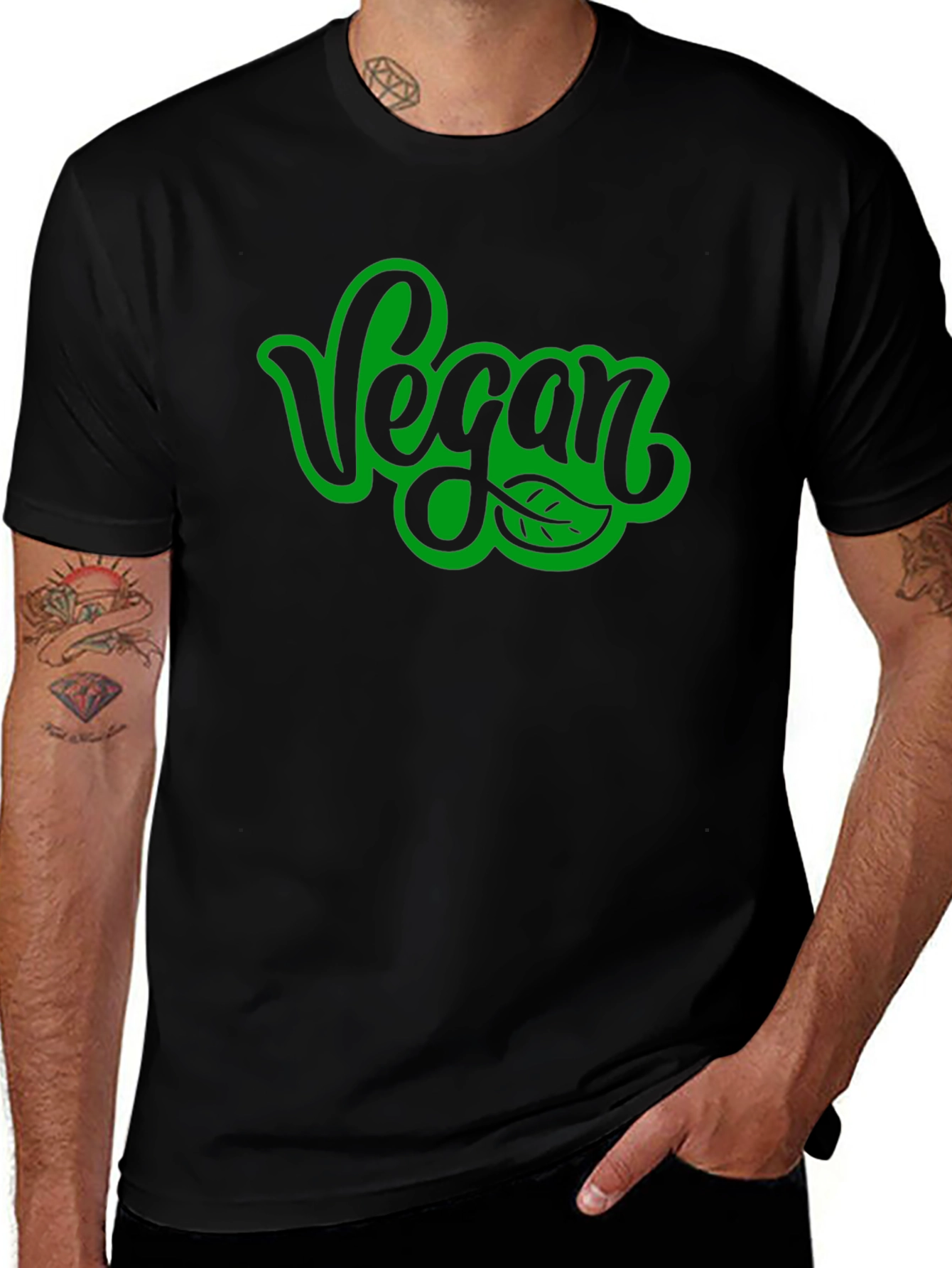 Vegan T-Shirt - Black Stylish Vegan Apparel