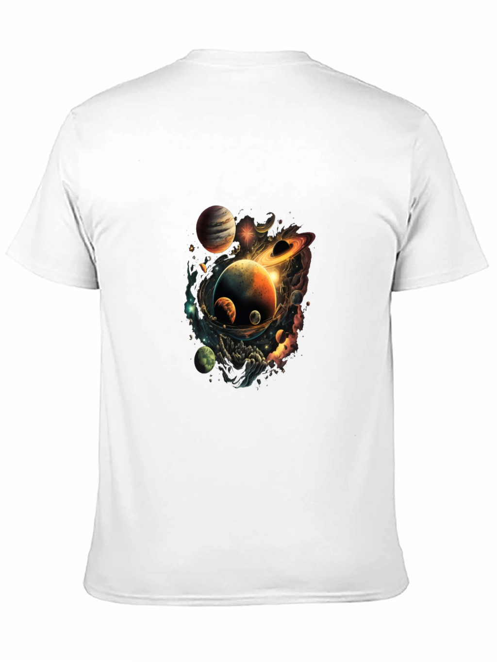 Cosmic Planets Graphic Black T-Shirt