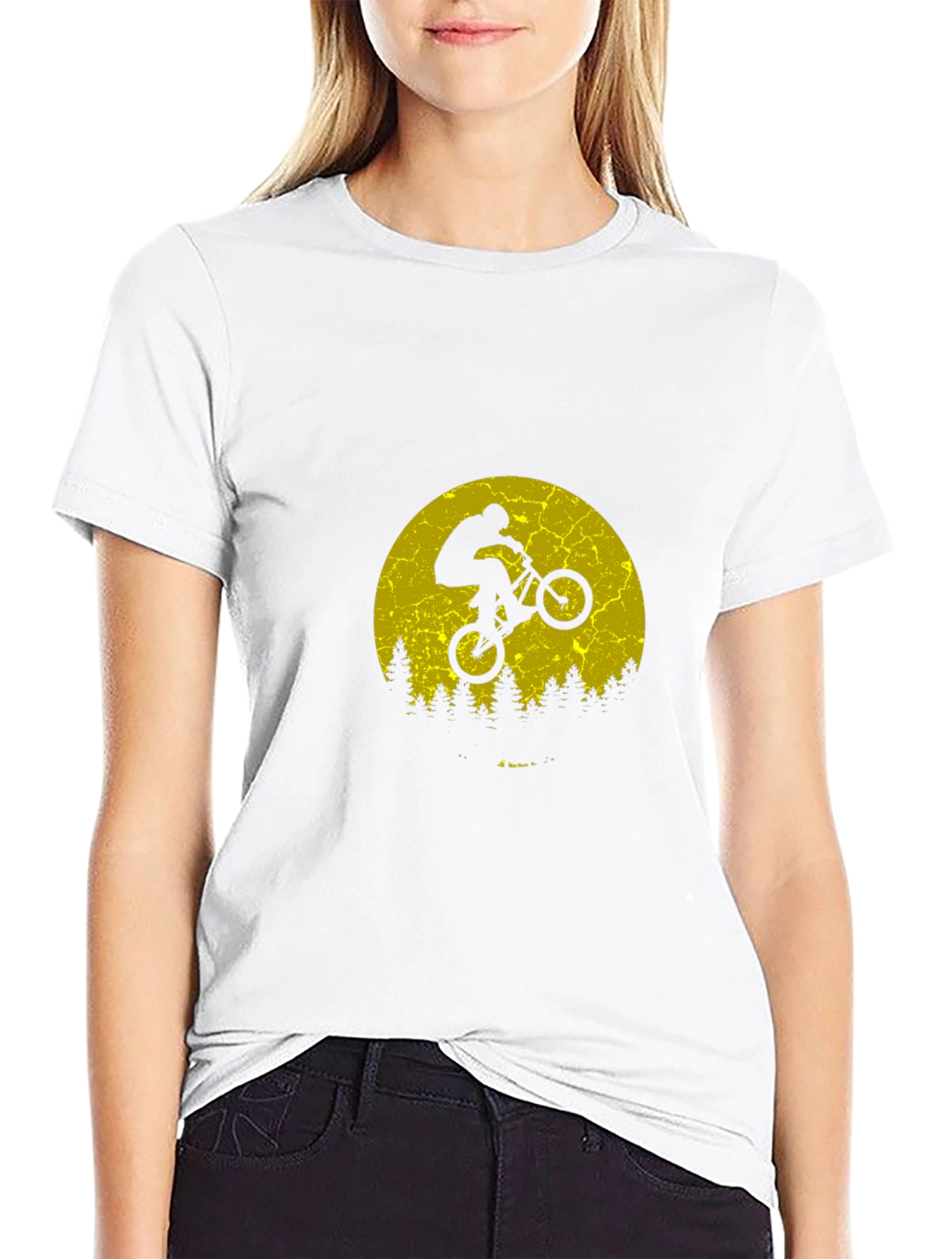 BMX Biker Silhouette T-Shirt - Retro Style
