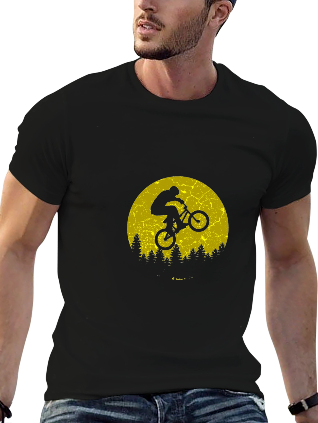 BMX Biker Silhouette T-Shirt - Retro Style