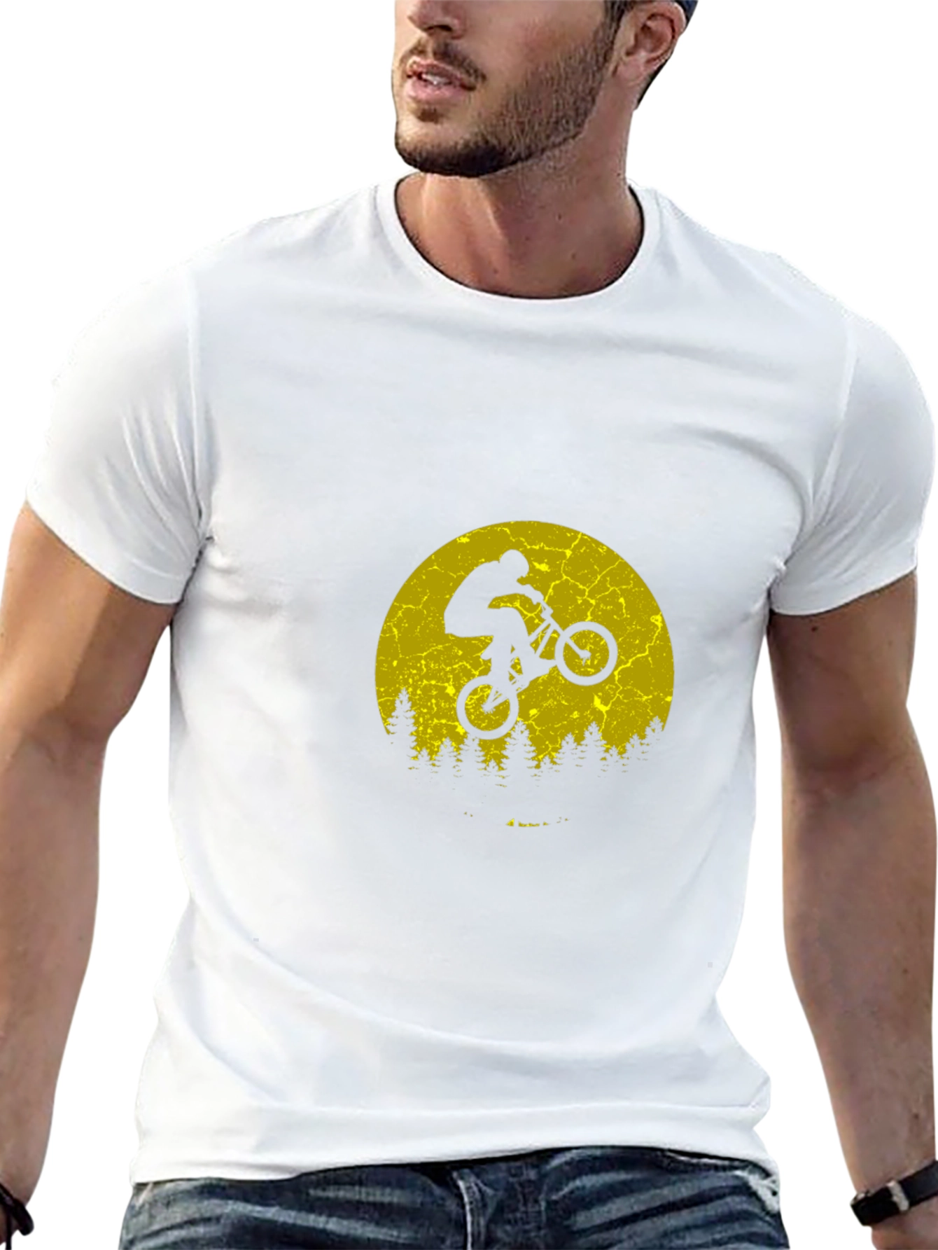 BMX Biker Silhouette T-Shirt - Retro Style