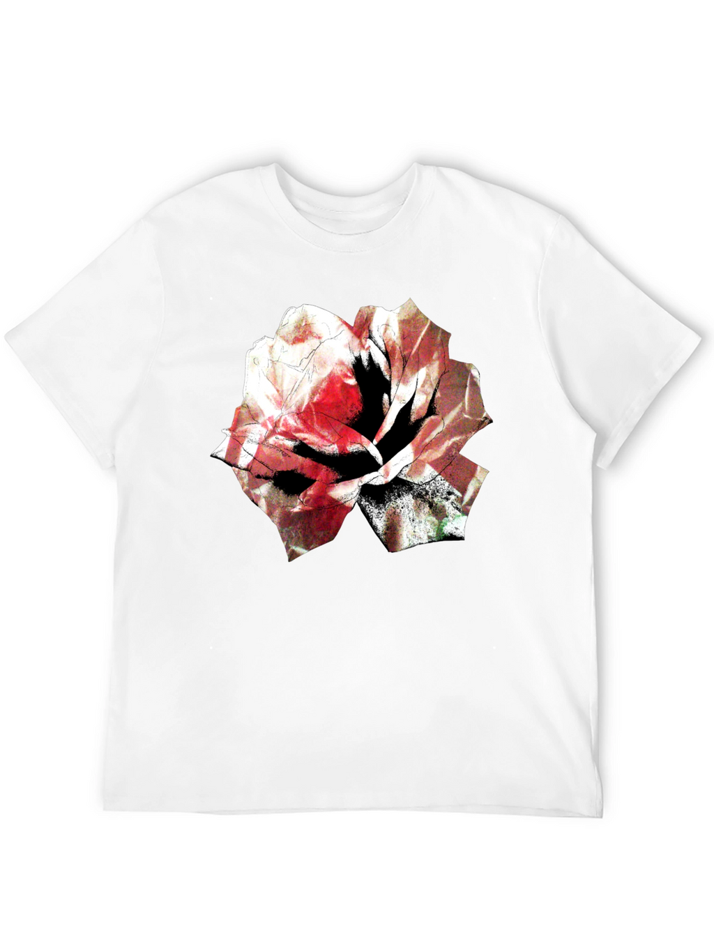 Floral Graphic Tee - Bold Rose Design