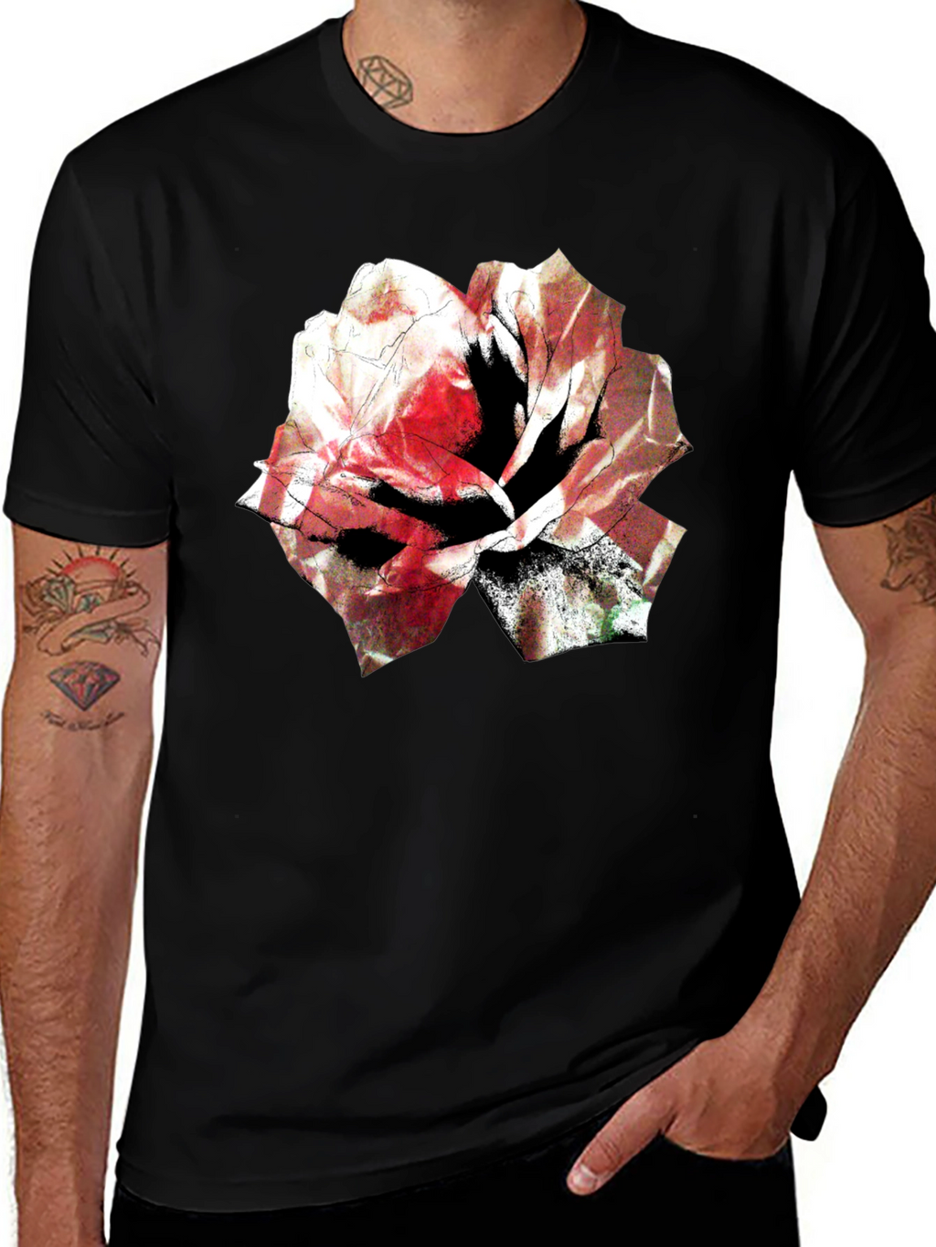 Floral Graphic Tee - Bold Rose Design