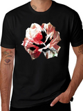 Floral Graphic Tee - Bold Rose Design