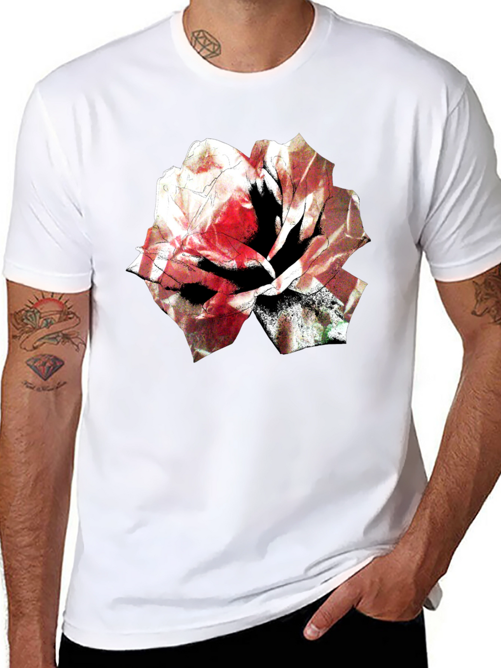 Floral Graphic Tee - Bold Rose Design