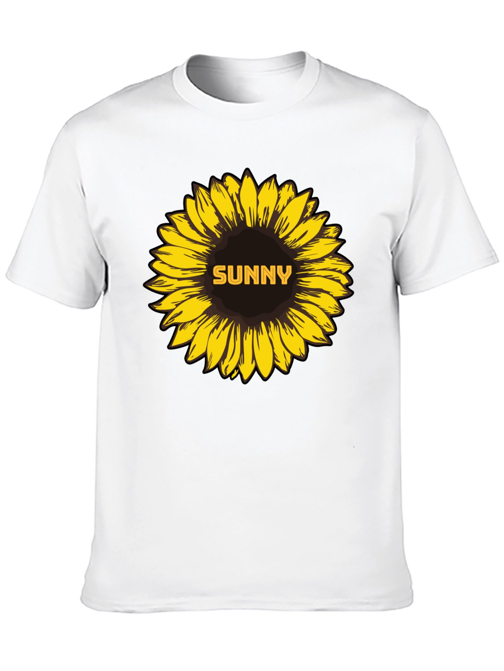 Sunny Sunflower Graphic Tee - Stylish Black T-Shirt