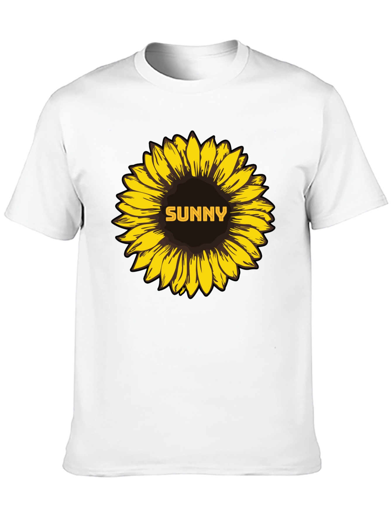 Sunny Sunflower Graphic Tee - Stylish Black T-Shirt