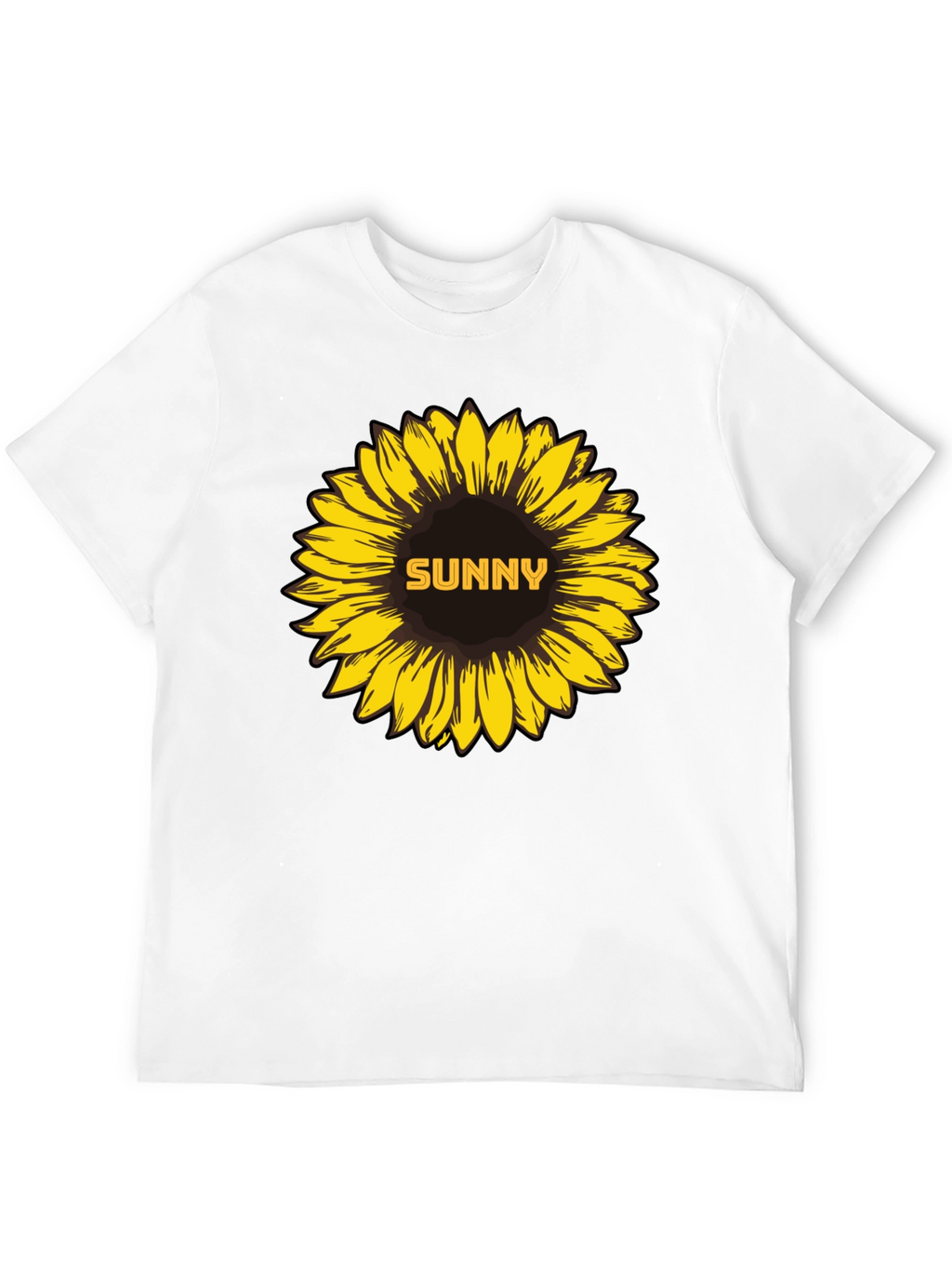 Sunny Sunflower Graphic Tee - Stylish Black T-Shirt