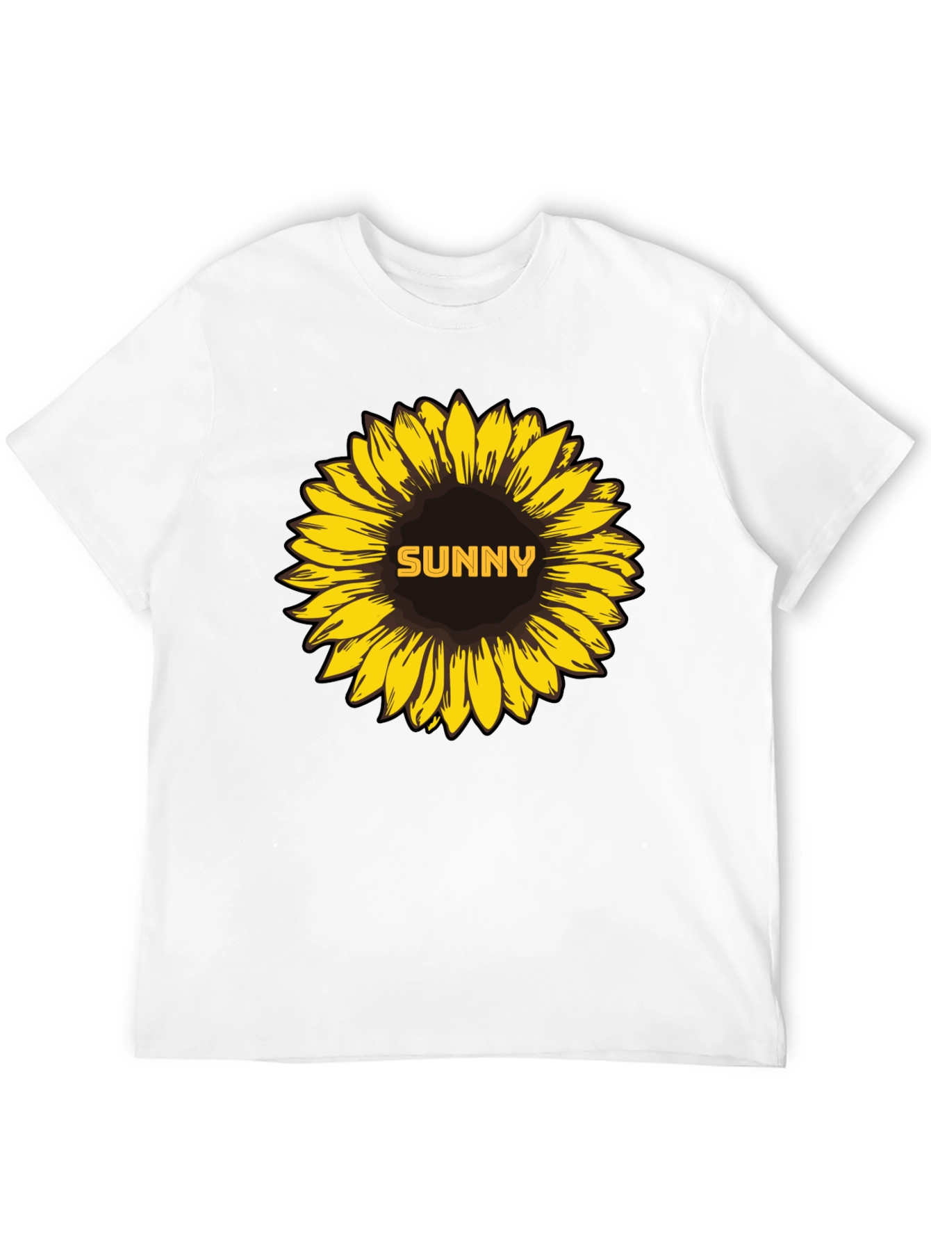 Sunny Sunflower Graphic Tee - Stylish Black T-Shirt